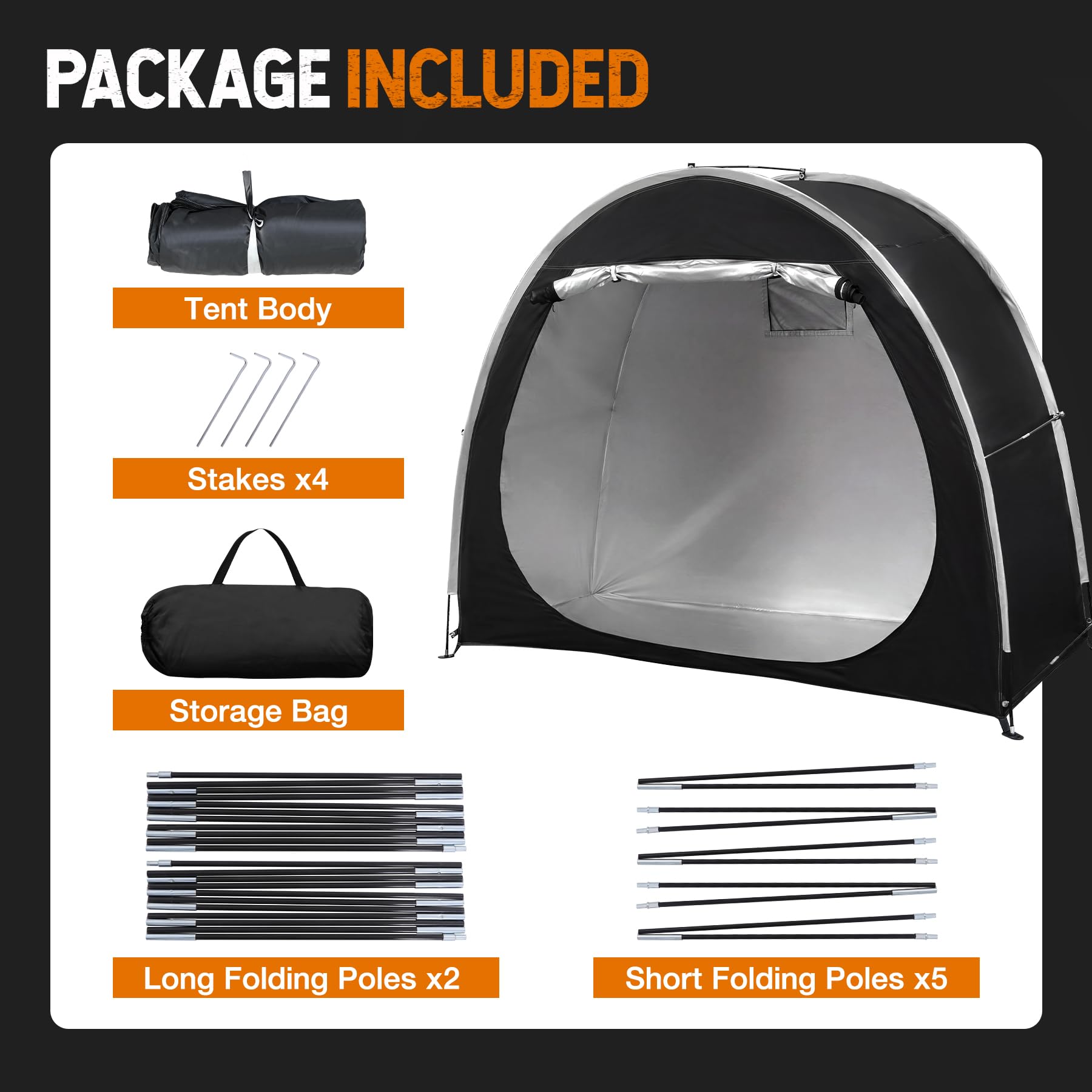 REDCAMP Outdoor Bike Storage Tent