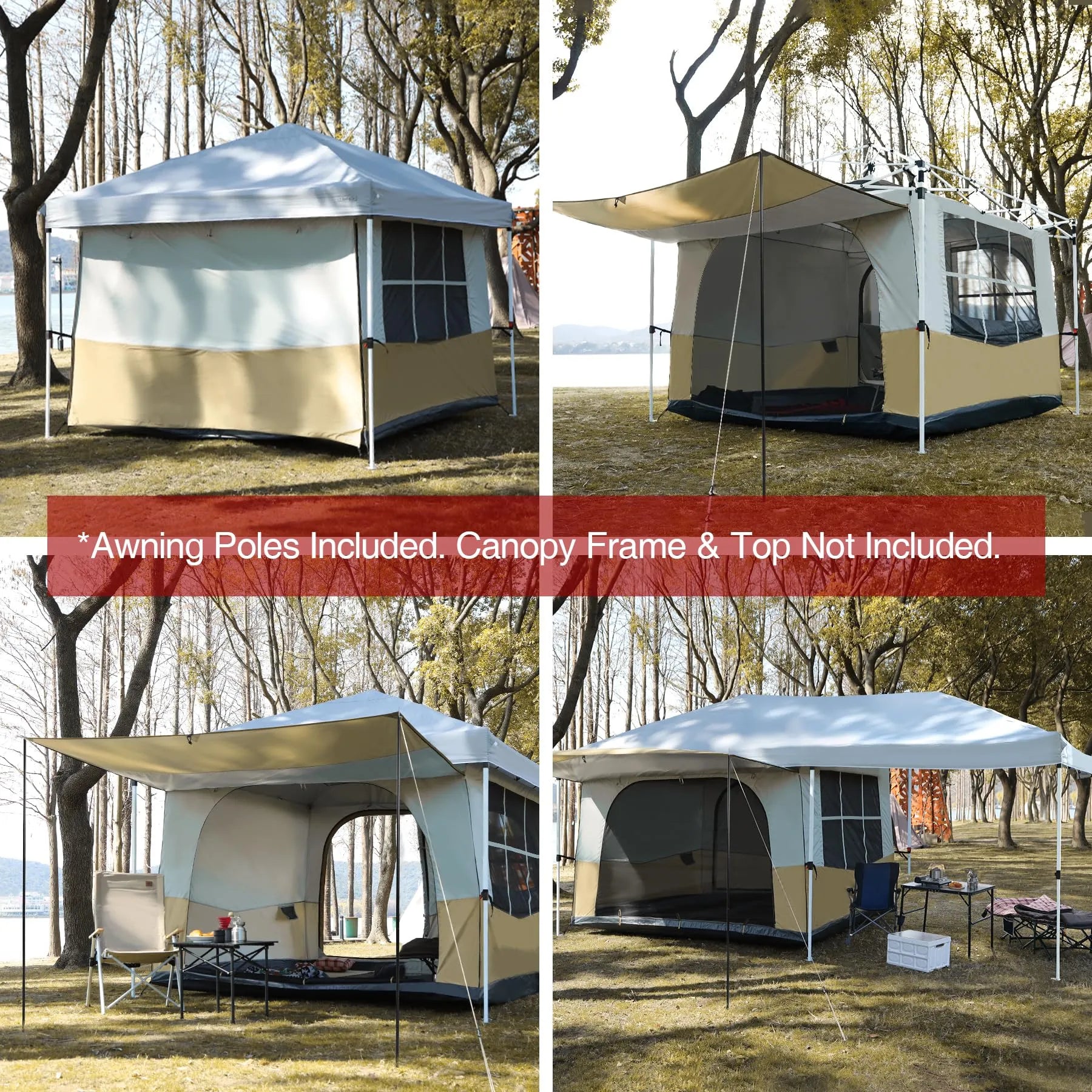 Camping Cube Inner Tent for 10'x10' Pop Up Canopy (Canopy not Included)