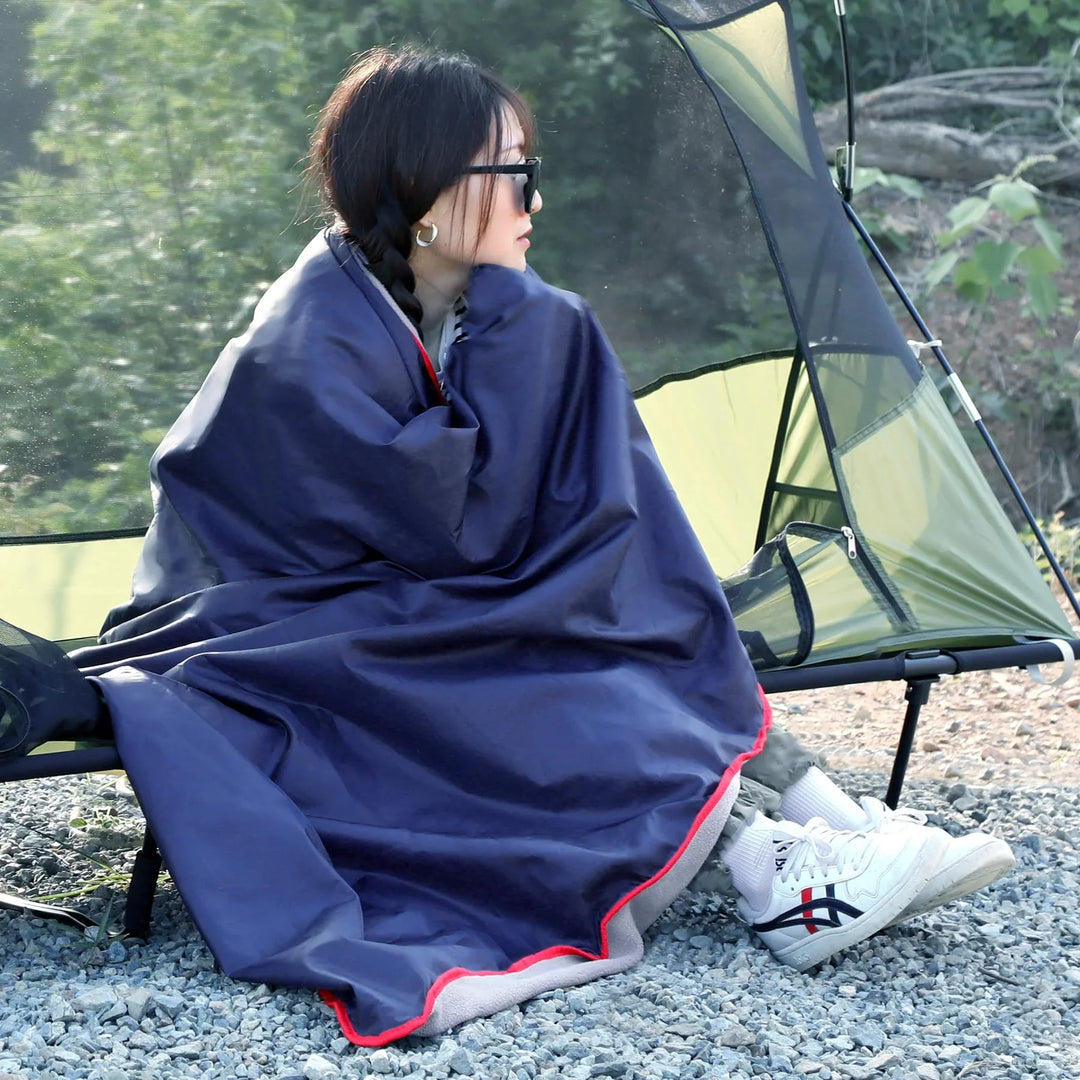 Outdoor Waterproof Blanket with Warm Fleece
