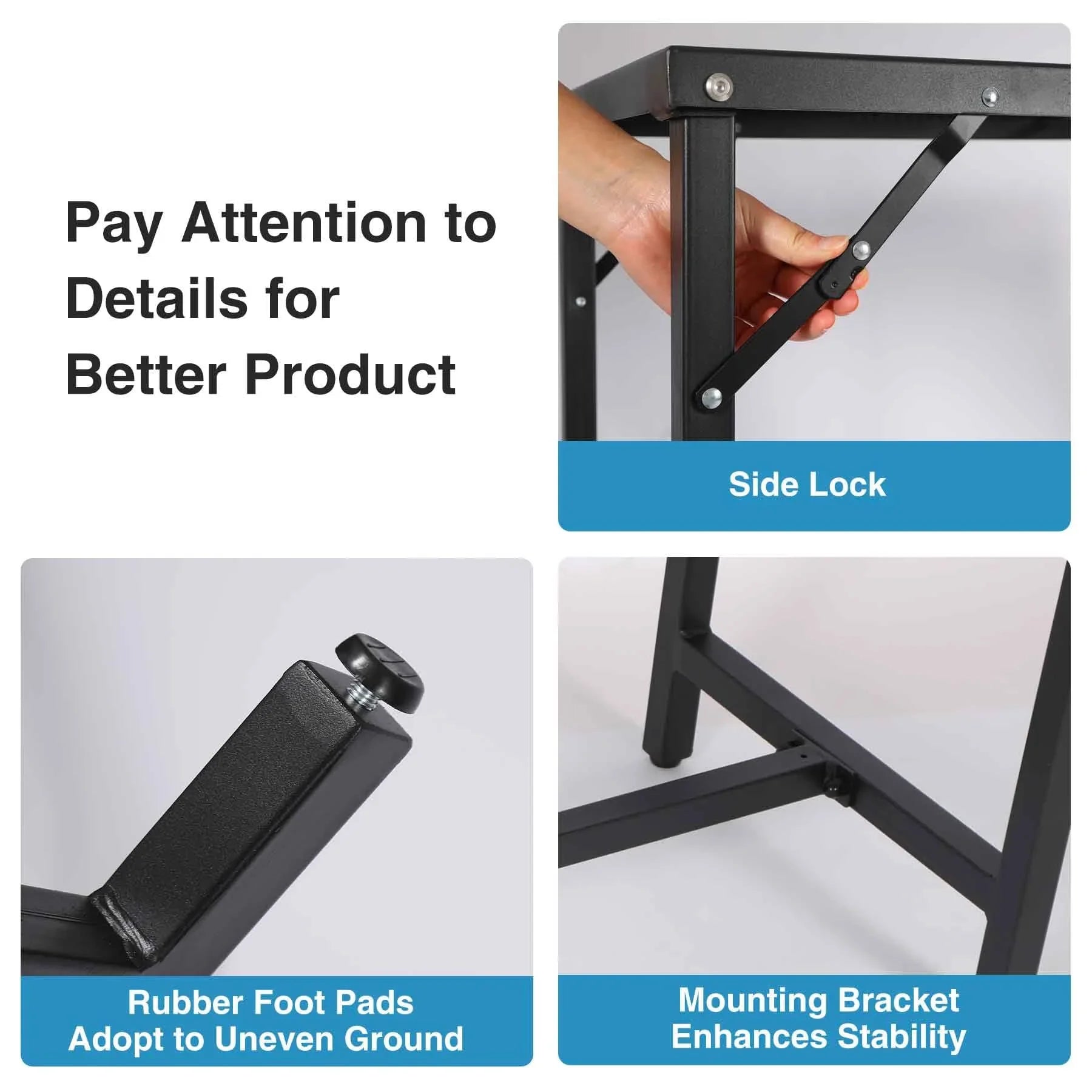 Folding Paito Bar Height Hot Tub Table with Waterproof Mesh Top