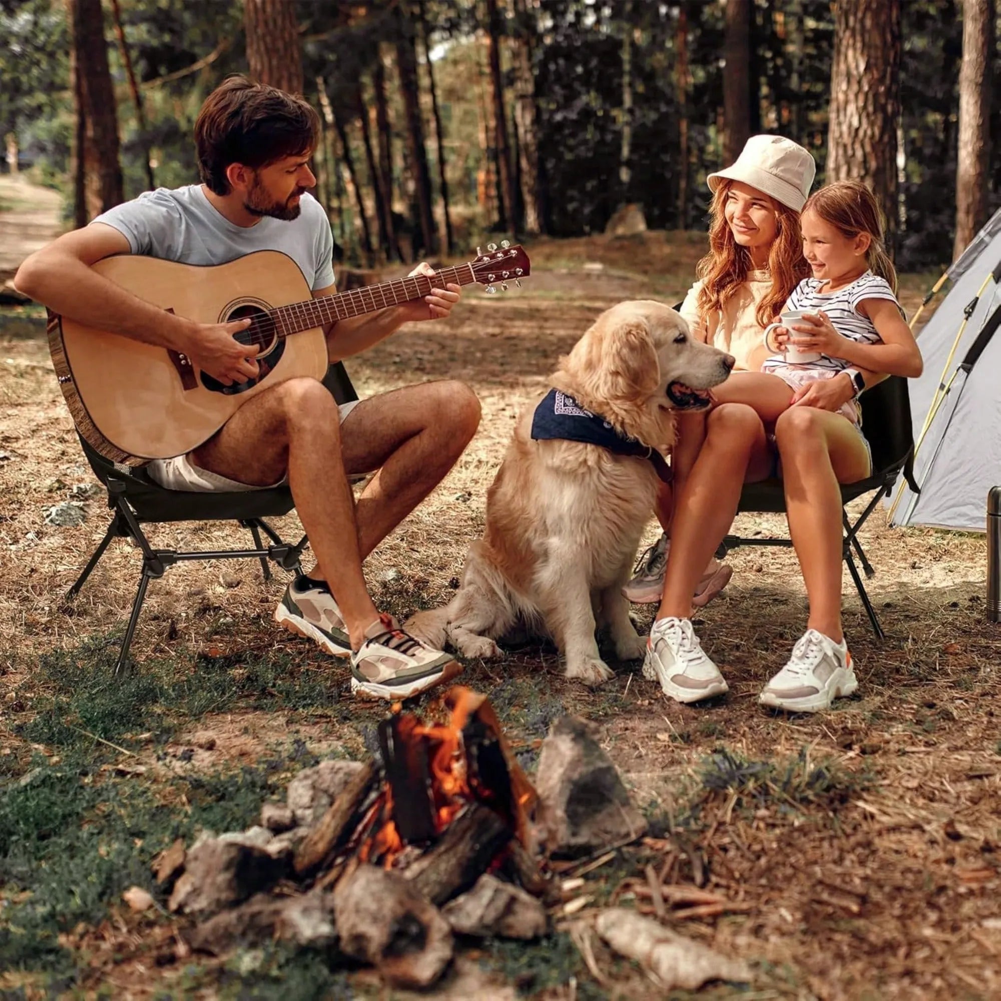 Ultralight Folding Camping Chair with Mesh Back