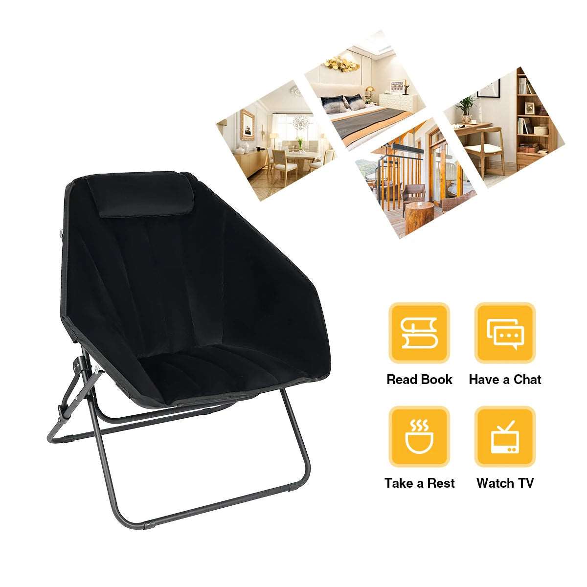 Oversized Folding Saucer Chairs for Adults