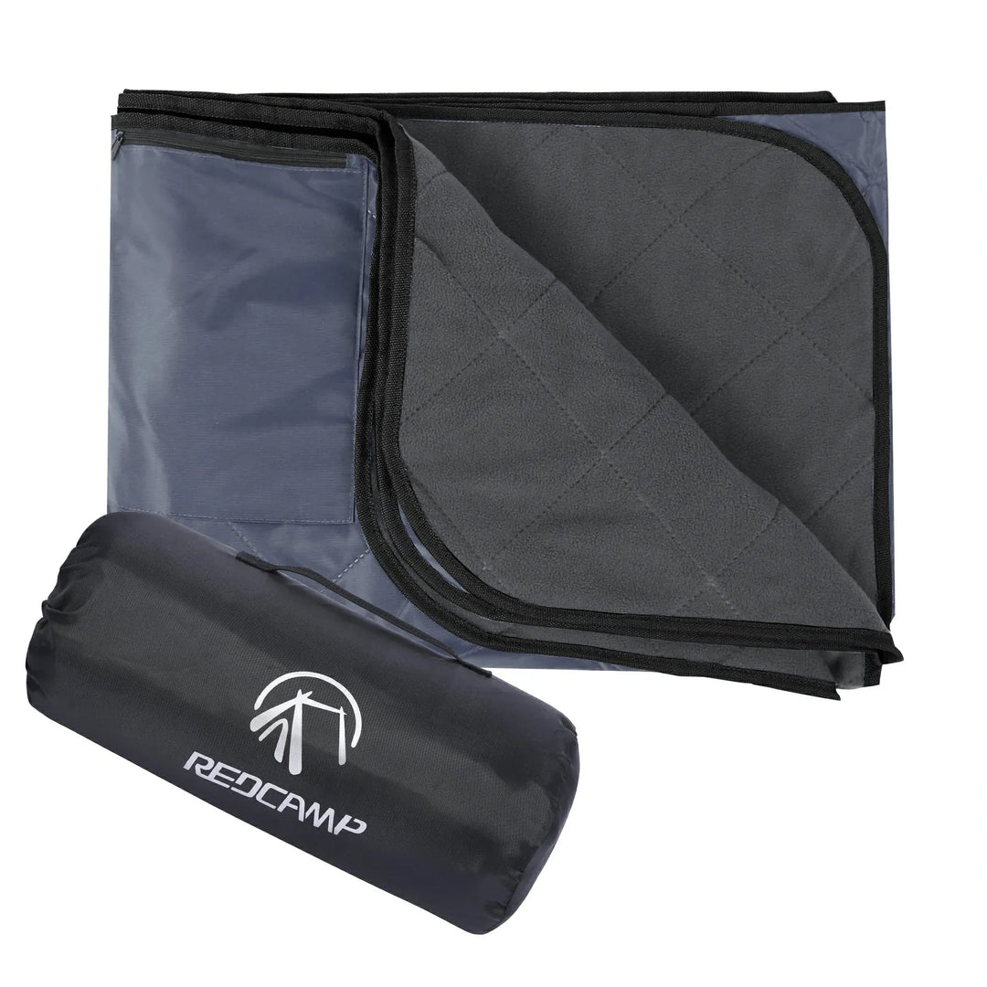 Outdoor Waterproof Blanket with Warm Fleece - Redcamp