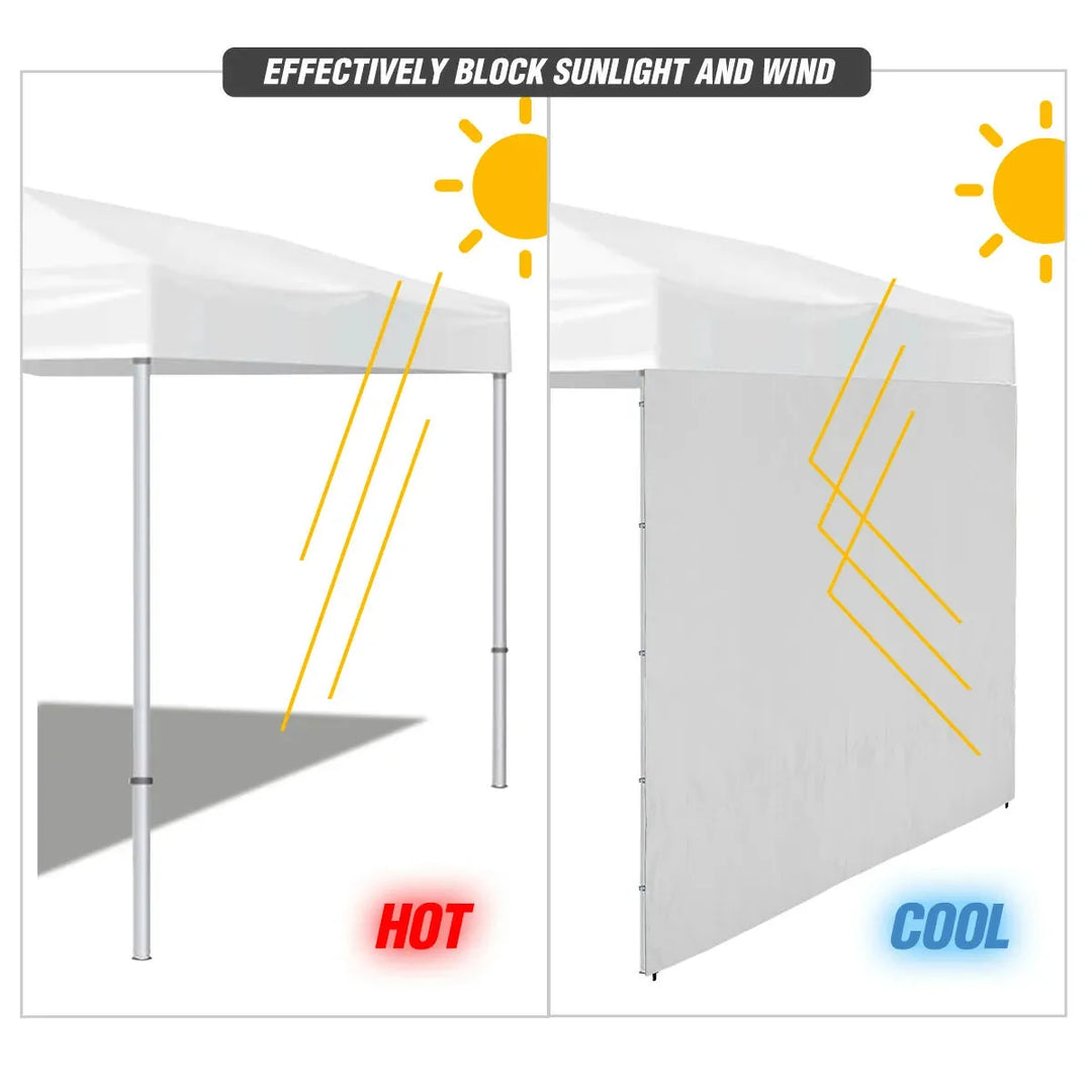 10x6.2ft Instant Canopy Sidewall for 10x10ft Pop Up Canopy - Redcamp