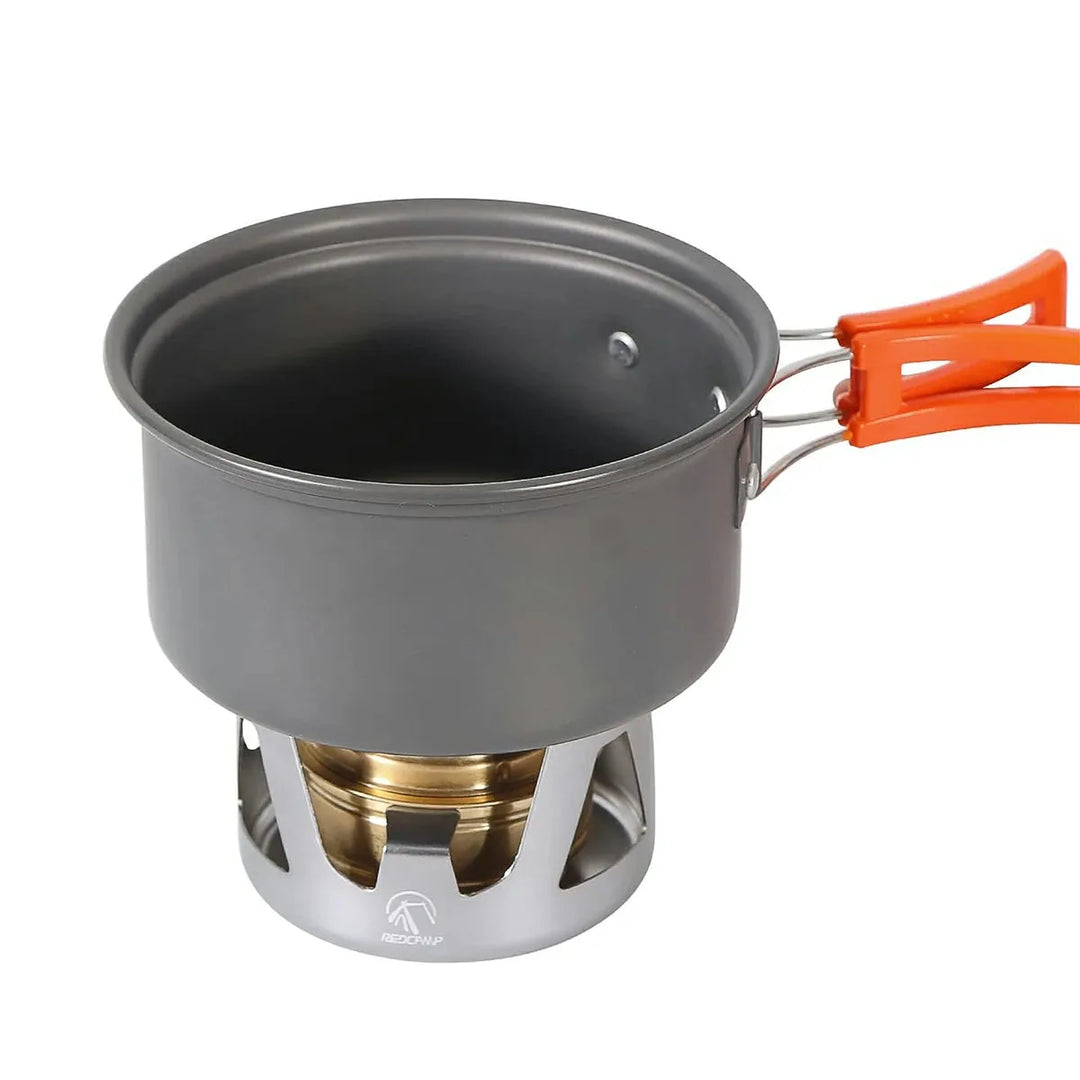 Mini Alcohol Stove with Aluminium Stand for Backpacking - Redcamp