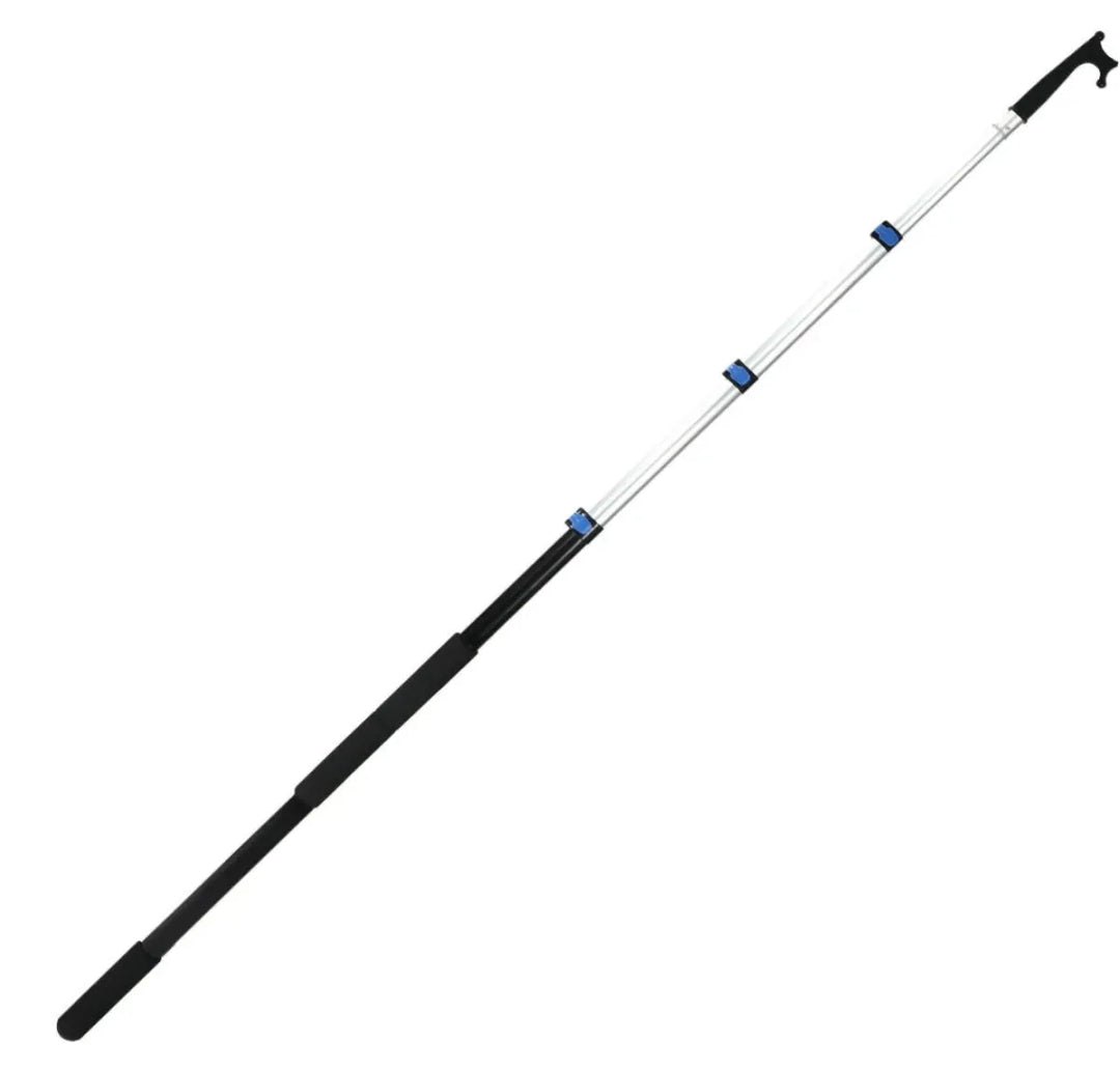 8ft/12ft Aluminum Extendable Telescopic Boat Hook For Docking, Black/Silver - Redcamp