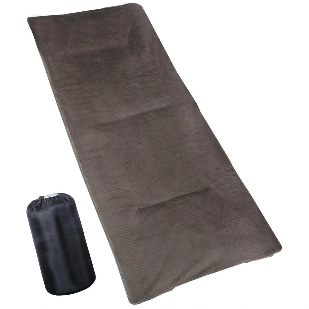 Extra Thick Folding Cot Pad, Soft Rabbit Hair Velvet, Brown Gary - Redcamp