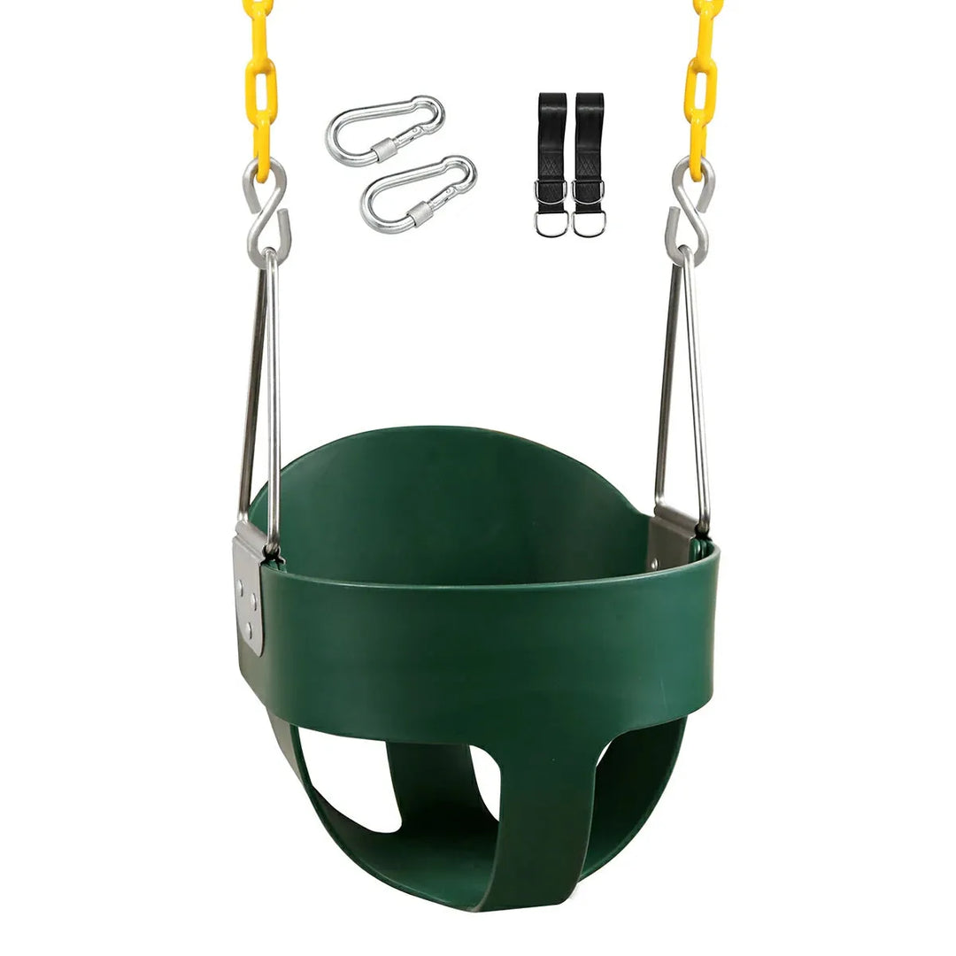 High Back Toddler Bucket Swing Seat with Coated Chains - Redcamp