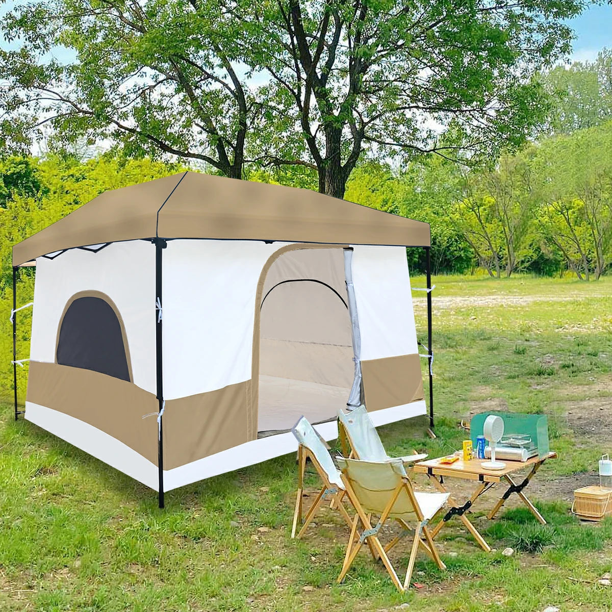 10'x10' Camping Cube Tent for Pop Up Canopy (Canopy & Frame NOT Included)