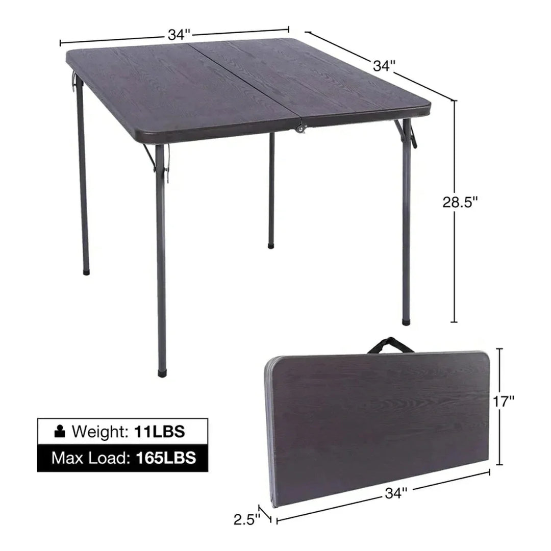 Lightweight Portable Square Card Table with Folding Legs - Redcamp