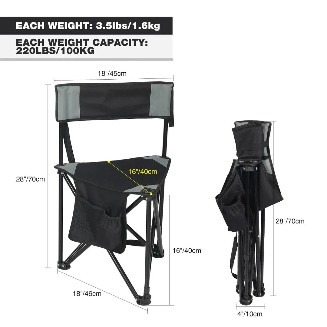 Tripod Camping Chair 2-Pack - Redcamp